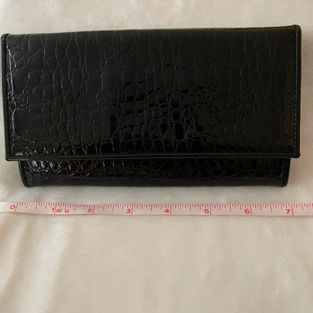 Crocodile leather wallet with bank check & money clip by Raphael made in Italy.